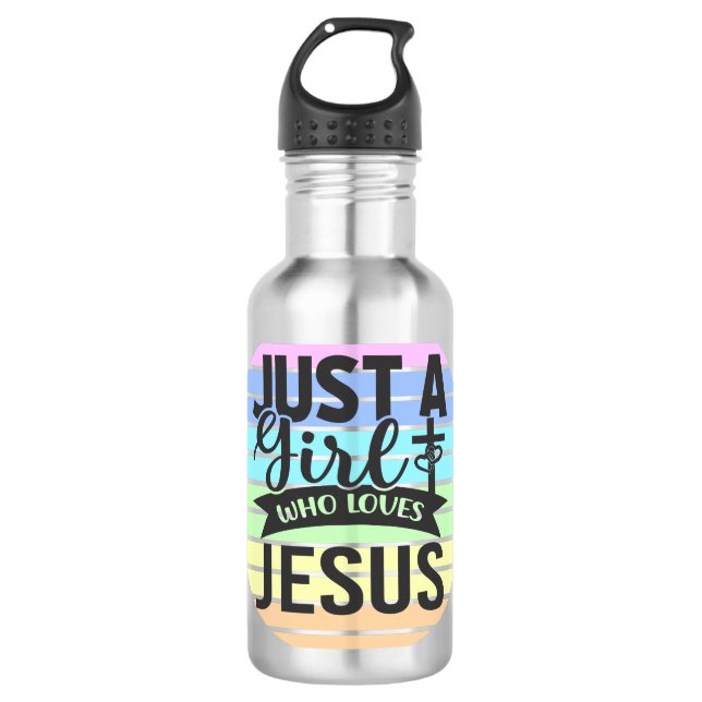 Garrafa Apenas uma garota que ama Jesus (Frente)