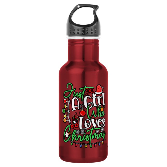 Garrafa Apenas Uma Garota Que Ama O Natal (Frente)
