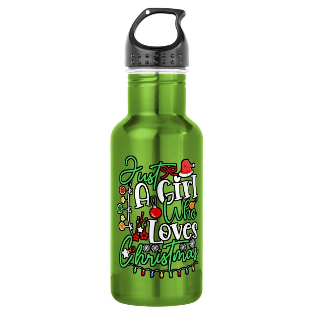 Garrafa Apenas Uma Garota Que Ama O Natal (Frente)