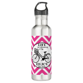 Garrafa Aproveite o passeio | Bicicleta Com Flores Motivac