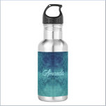 Garrafa Aqua moderno e Abstrato púrpura<br><div class="desc">Design moderno,  aqua e abstrato roxo. Adicione seu nome.</div>
