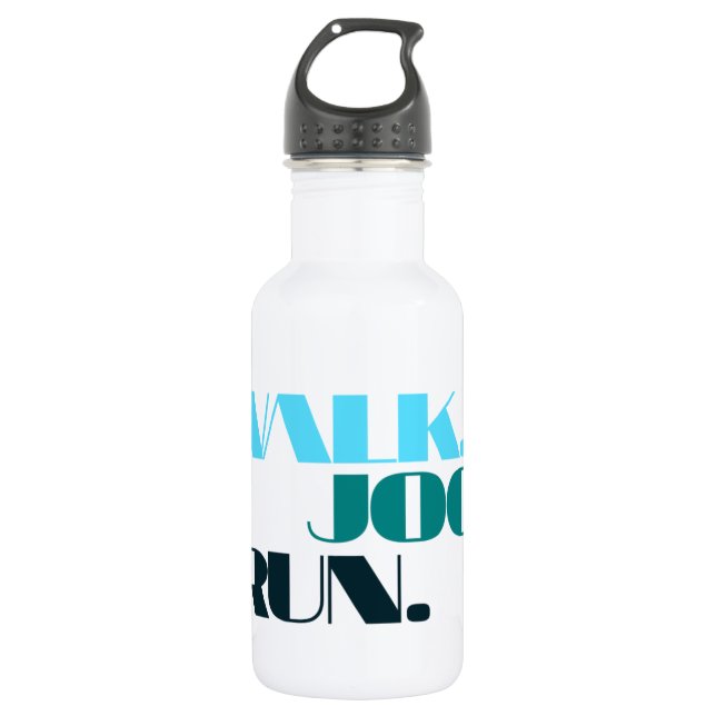Garrafa AQUA WALK JOG RUN (fonte CHUNKY) (Frente)