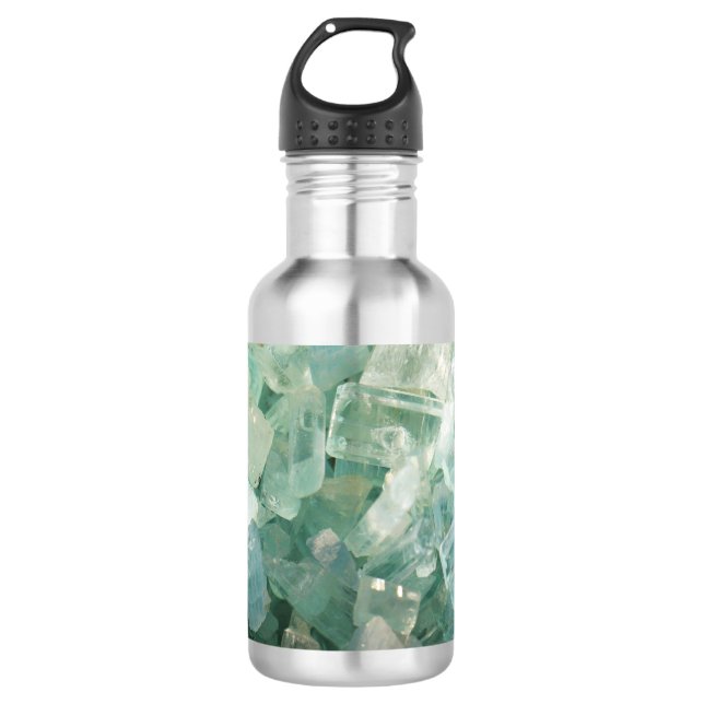 Garrafa Aquamarine March Birthstone Blue Green Crystals (Frente)