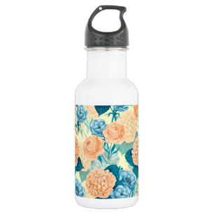 Garrafa aquarela primavera jardim