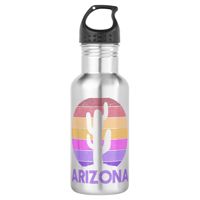 Garrafa Arizona - Vintage Retro Cactus Souvenir (Frente)
