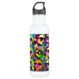 Garrafa Arte Abstrato digital colorida | Mulheres em Sungl