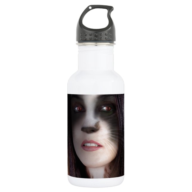 Garrafa Arte da Mulher Gato (Frente)