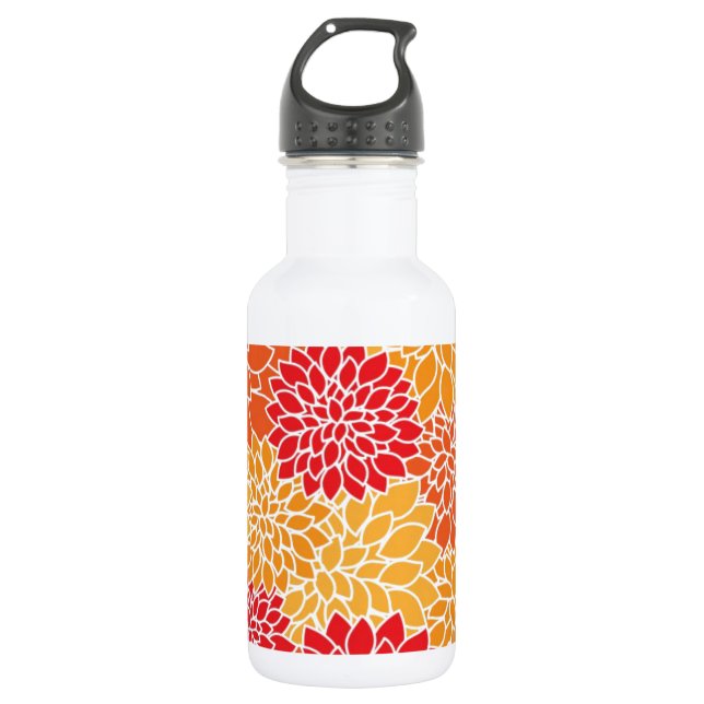 Garrafa Arte floral profunda (Frente)