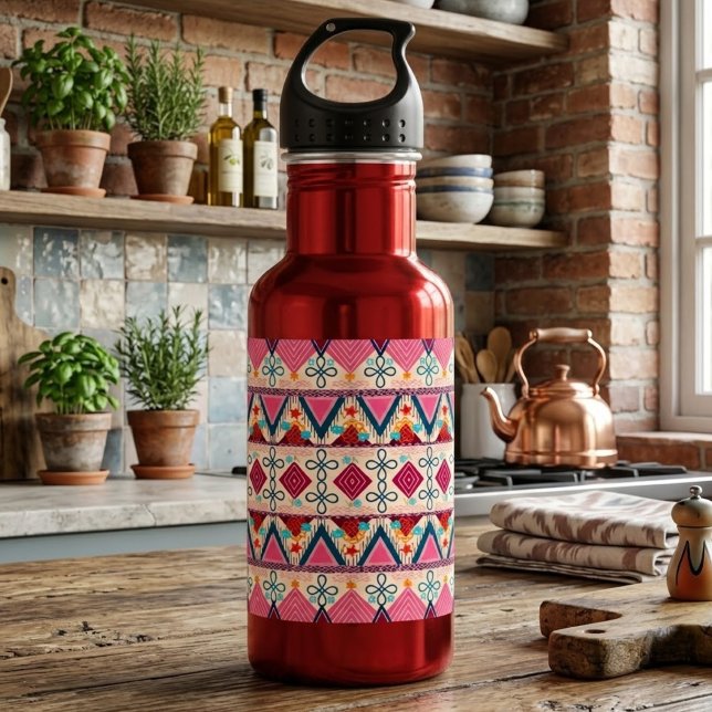 Garrafa Arte Folclórica Boho (Criador carregado)