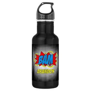 Garrafa Arte Pop de Quadrinhos Personalizados Divertidos E