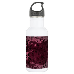 Garrafa Arte Splatter Rosa Abstrato