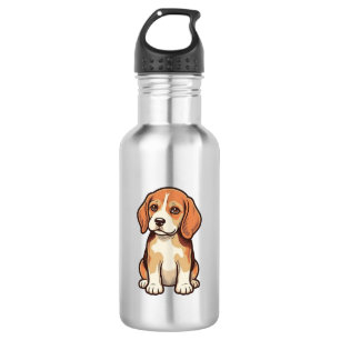 Garrafa Arte Vetorial de Cachorrinho Beagle com Gravura An