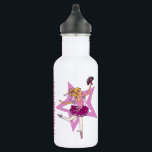 Garrafa As meninas da bailarina nomeadas roxo bebem a<br><div class="desc">As bebidas bonito da bailarina engarrafam perfeito para tomar às classes do balé.  Personalize com seu próprio nome completo. Ilustração e projetado exclusivamente por Sarah Trett.</div>