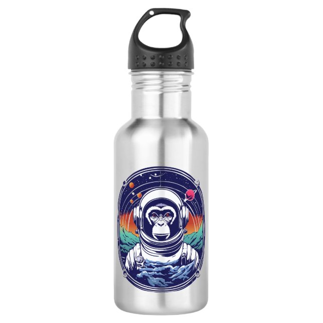 Garrafa Astronauta do Macaco Espacial (Frente)