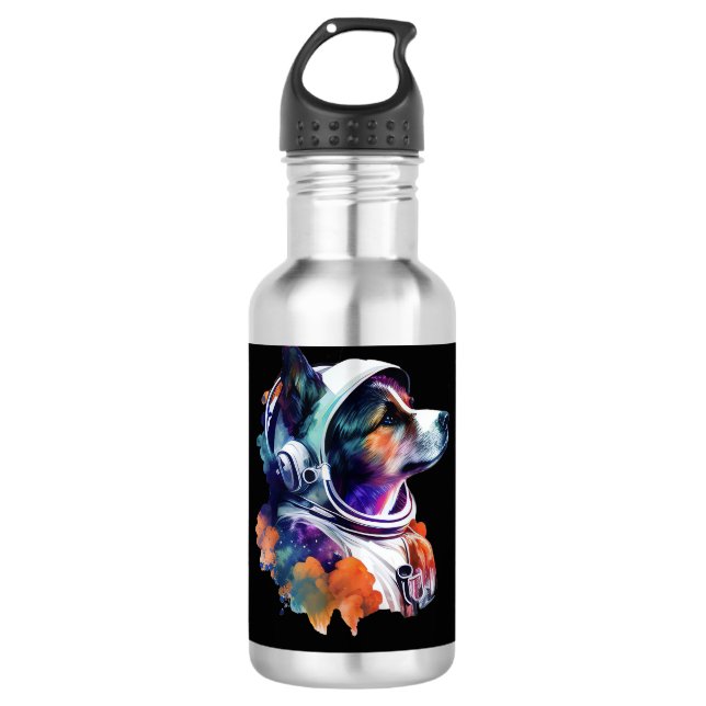 Garrafa Astronauta Espaço de Cachorro Fresco para Crianças (Frente)