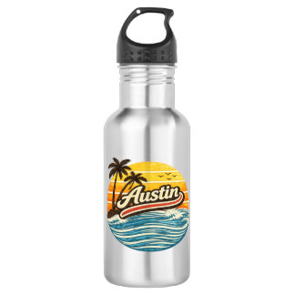 Garrafa Austin Retro Sunset Name Design