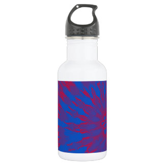 Garrafa Azul Brilhante e Vermelho Coletor Espiral