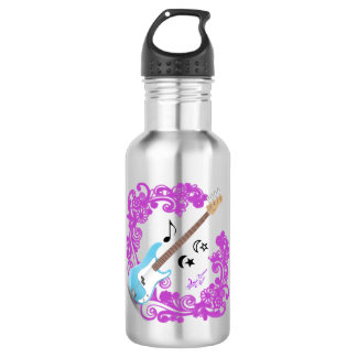 Garrafa Azul Guitarra Roxo Garrafa Água