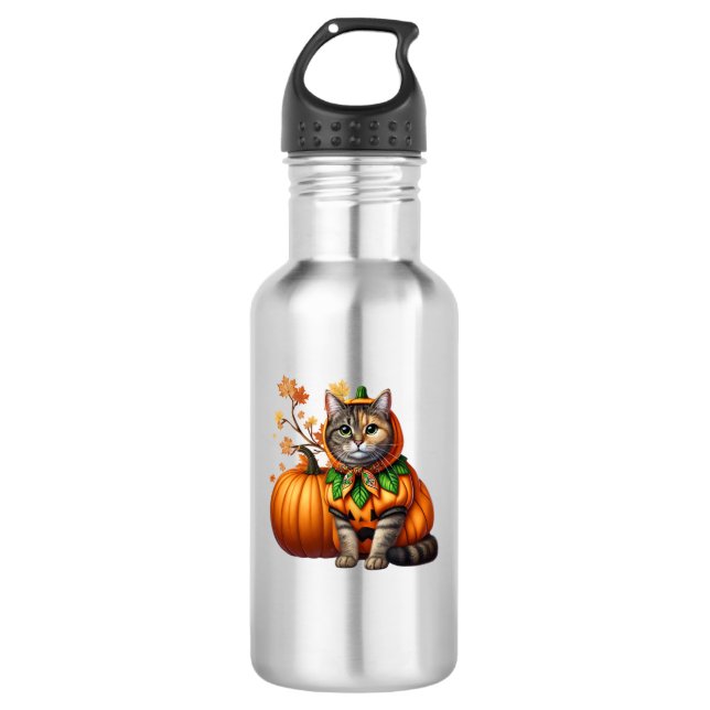 Garrafa Babushka Halloween Cat Pumpkin (Frente)
