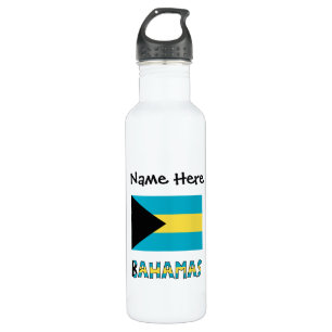 Garrafa Bahamas e Bandeira Bahamas com seu nome