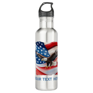 Garrafa Bald Eagle & US Flag 4 De Julho
