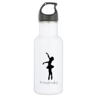 Ballerina Black Silhouette Personalizado