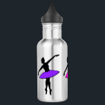 Garrafa Ballerina Silhouette Tutu Dance Teacher Balé<br><div class="desc">Design de garrafa de água apresenta uma ilustração original de uma fileira de dançarinos de balé silenciados em neon tutus colorido. Não vê o que está procurando? Precisa de ajuda para a personalização? Clique em "contate este designer" para criar algo apenas para você!</div>