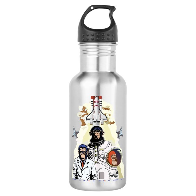 Garrafa BANANAZA: Equipe do Macaco Espacial (Frente)