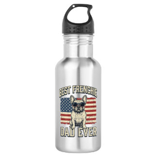 Garrafa Bandeira Americana Papai Frenchie Vintage