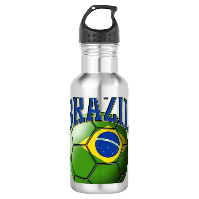 Garrafa Bandeira da Bola de Futebol Brasil Bo (Frente)
