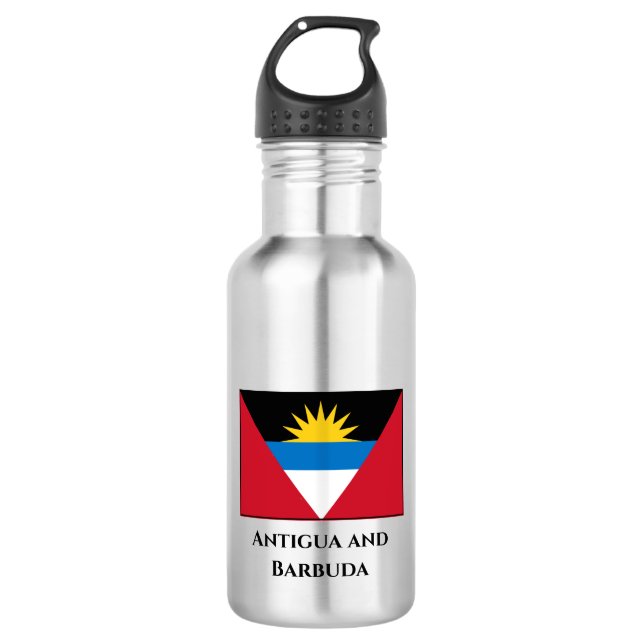 Garrafa Bandeira de Antígua e Barbuda (Frente)