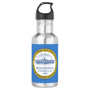 Garrafa Bandeira de Boston, Massachusetts Water Bottle
