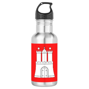 Garrafa Bandeira de Hamburgo de Água de Aço Inoxidável