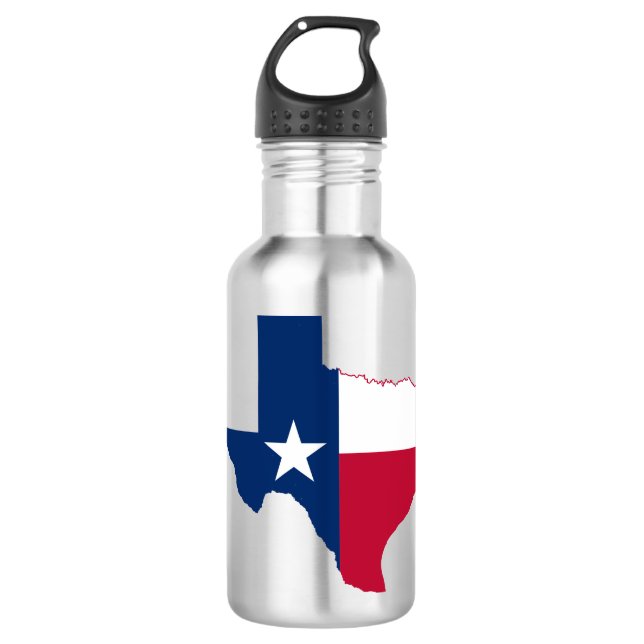 Garrafa bandeira do mapa do Texas (Frente)
