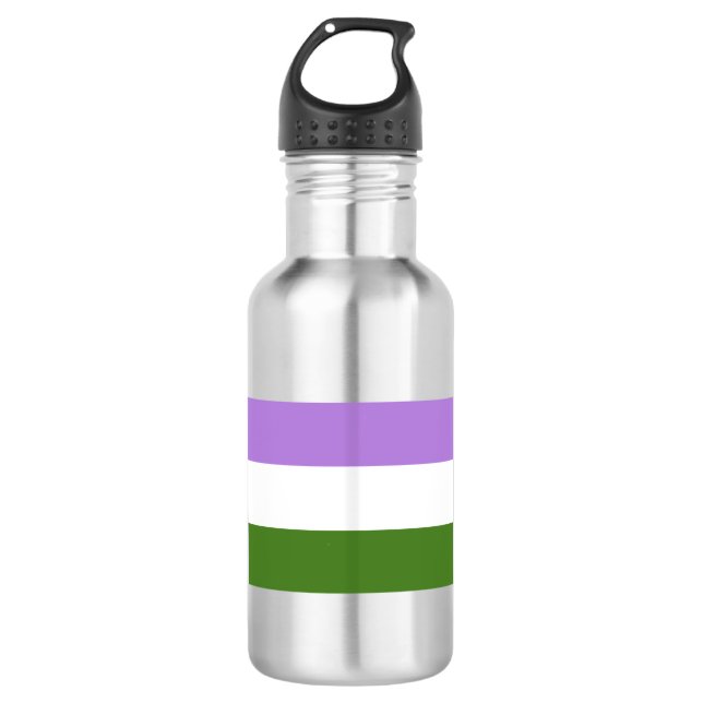 Garrafa Bandeira do Orgulho Genderqueer (Frente)