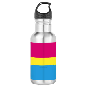Garrafa bandeira do orgulho pansexual SlipperyJoe rosa âmb