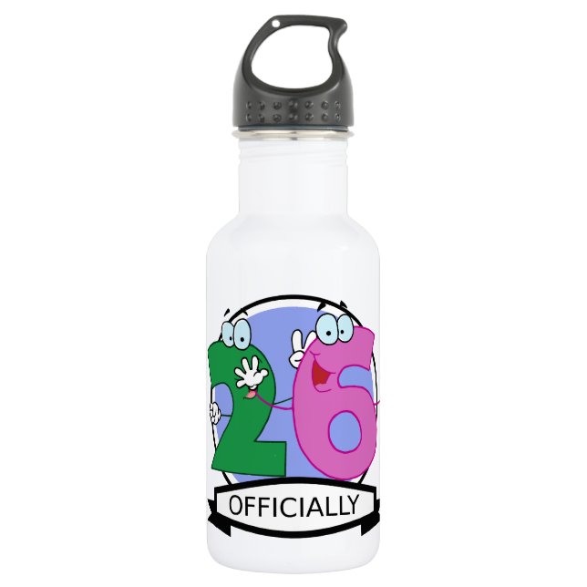 Garrafa Banner de Aniversário Oficialmente 26 (Frente)