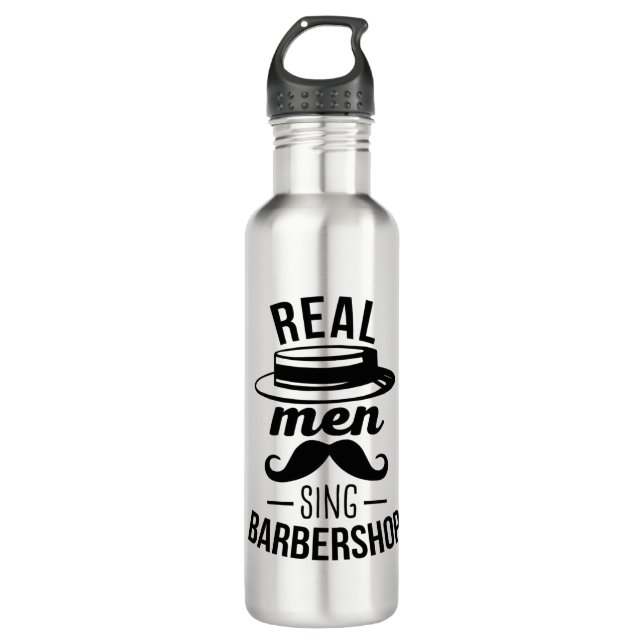 Garrafa Barbearia Real Men Sing (Frente)