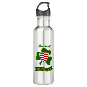 Garrafa Barrett Irish Shield & Shamrock Personalizado