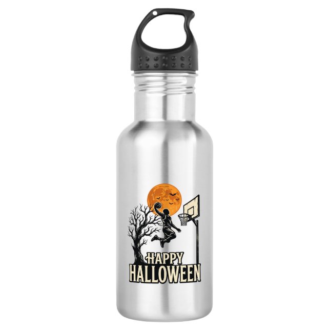 Garrafa Basquete de Halloween Feliz Halloween Esporte Vint (Frente)