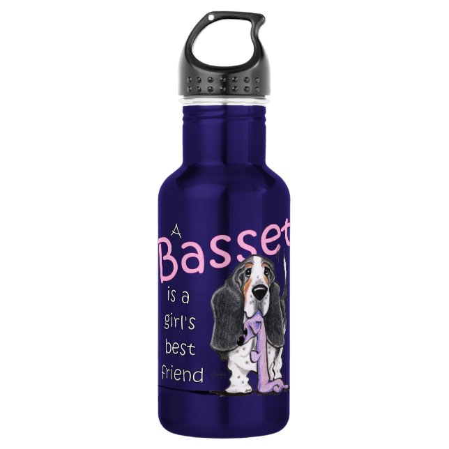 Garrafa Basset Hound Girls Melhor Amiga (Frente)