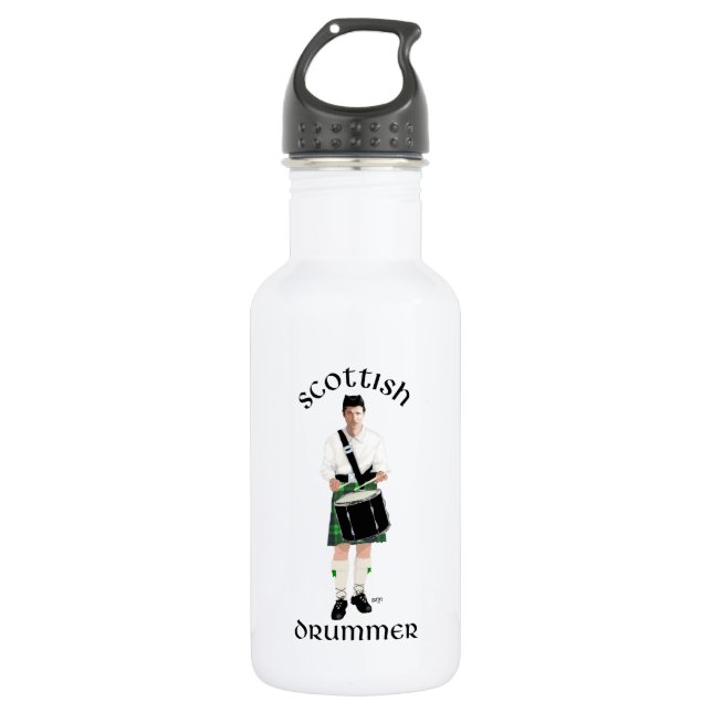 Garrafa Baterista Escocês - Kilt Verde (Frente)