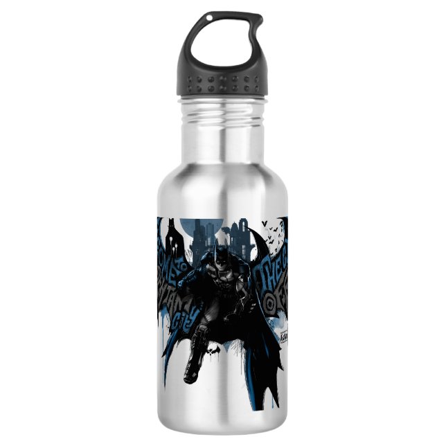 Garrafa Batman Gotham City Paint Drip Graphic (Frente)