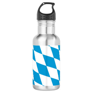 Garrafa Baviera Azul e Branco Padrão de Bandeira de Diaman