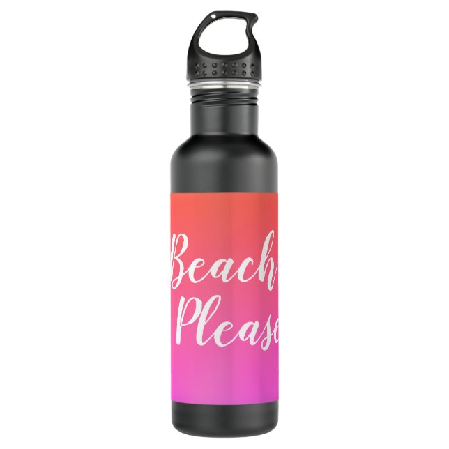 Garrafa Beach, por favor, Orange Pink Ombre (Frente)