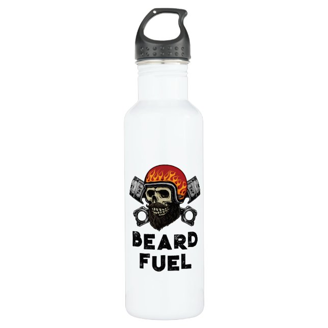Garrafa BEARD FUEL Engraçado Presente de Piada masculino (Frente)