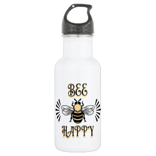 Garrafa Bee Happy   Vintage Colors Honey Bee