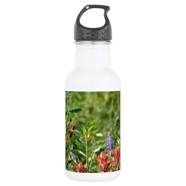 Garrafa Beija-flor-de-caça-flores selvagens (Frente)