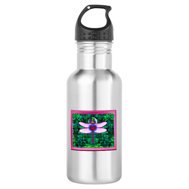 Garrafa Bela Artwitter "Crackel Framed Dragonfly" (Frente)
