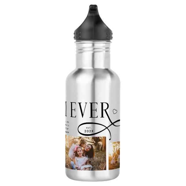 Garrafa Best Mom Ever 3 Photos Heart Mothers Day Gifts (Direita)